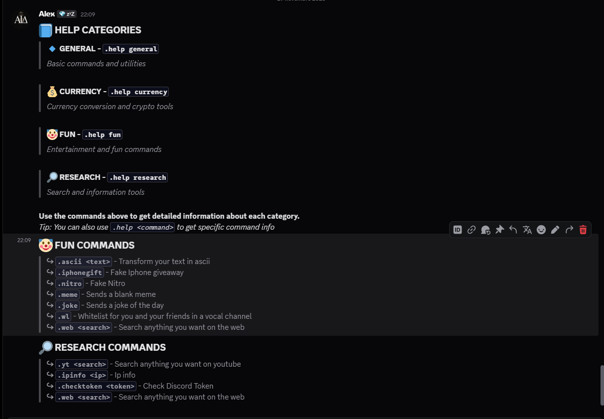 Discord Self-Bot preview